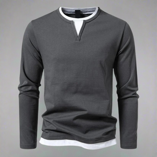 Ryan™ | Long-sleeved T-shirt with V-neck